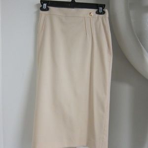 Roberto Cavalli Cream Pencil Skirt